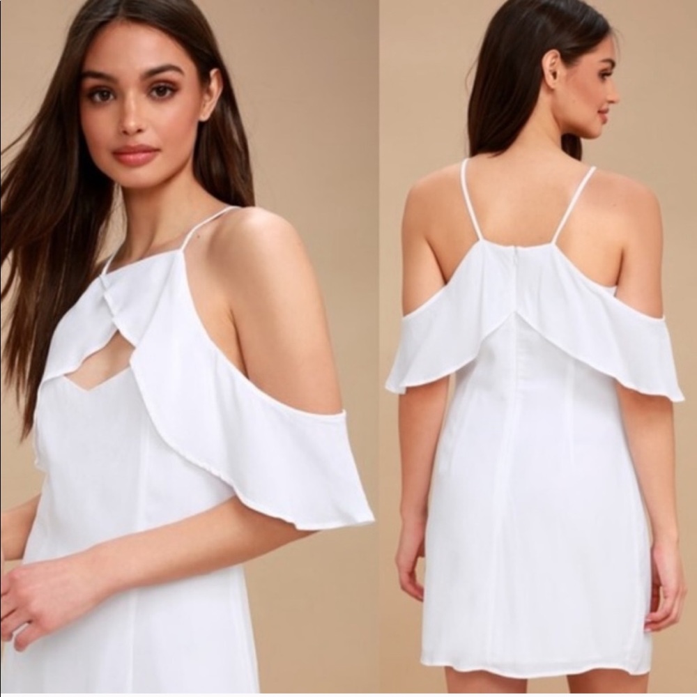 Bb Dakota Kaless Dress Crepe Ruffle Drape - Picture 4 of 7